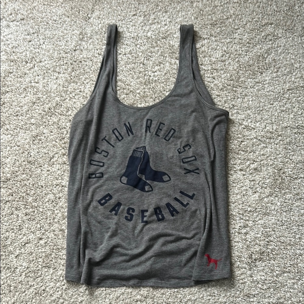 PINK Victoria's Secret Gray Boston Red Sox Tank Top